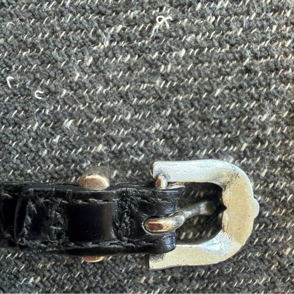 Brighton Mickey Silver Plated Leather Victorian Hearts Buckle Bracelet 1990’s - Picture 7 of 8